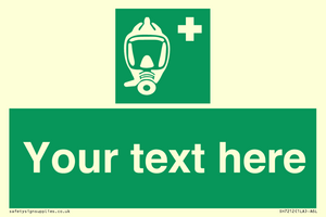 Custom sign safe condition Emergency escape breathing device